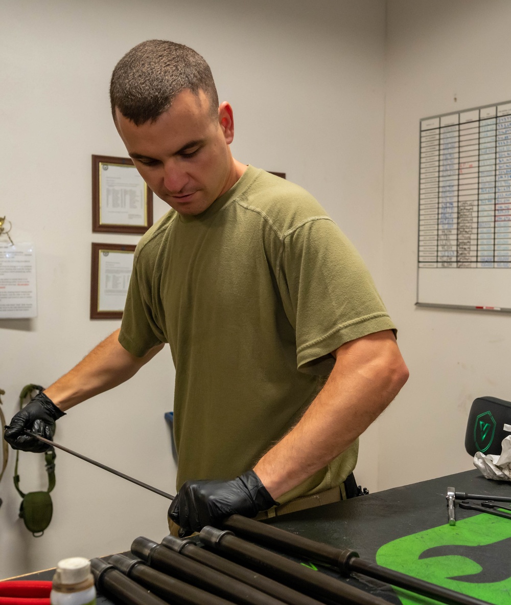 920th weapons specialists perform after fire inspections