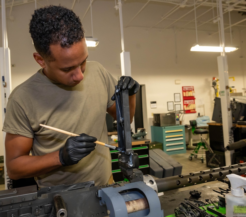 920th weapons specialists perform after fire inspections