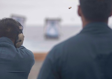 USS John P. Murtha Conducts Navy Handgun Practical Weapons Course