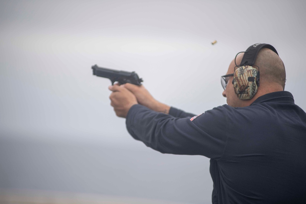 USS John P. Murtha Conducts Navy Handgun Practical Weapons Course