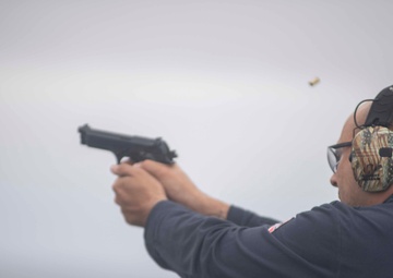 USS John P. Murtha Conducts Navy Handgun Practical Weapons Course