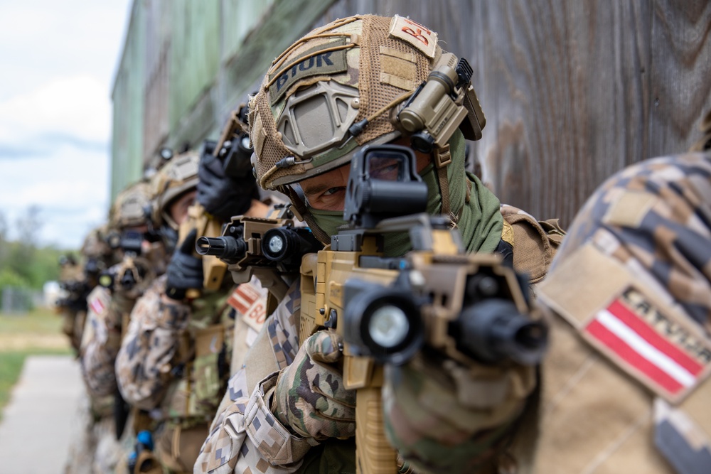 Latvian Special Forces Conduct Urban Warfare Training During NS23