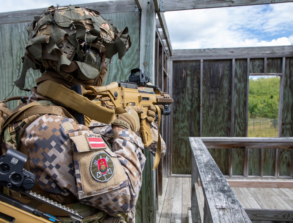 Latvian Special Forces Conduct Urban Warfare Training During NS23
