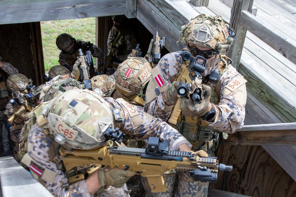 Latvian Special Forces Conduct Urban Warfare Training During NS23