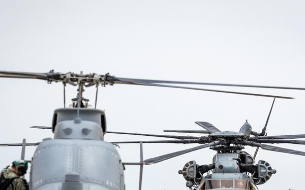 A First in U.S. Navy and Marine Corps History| HMH-361 Refuels MQ-8C Unmanned Helicopter