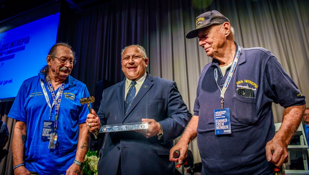 SECNAV Del Toro Celebrates Navy Heritage at USS Intrepid 80th Commissioning Anniversary Ceremony