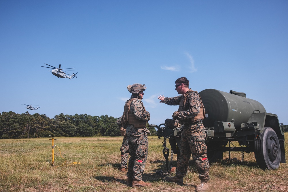 U.S. Marines Conduct Helicopter Support Team Operations During Large Scale Exercise