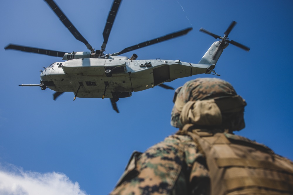 U.S. Marines Conduct Helicopter Support Team Operations During Large Scale Exercise