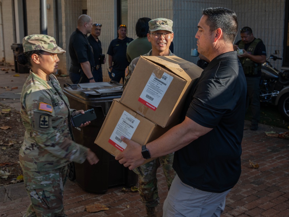 Hawaii Army National Guard Soldiers support Maui County