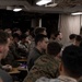 Sgt. Maj. Peoples speaks to 31st MEU NCOs