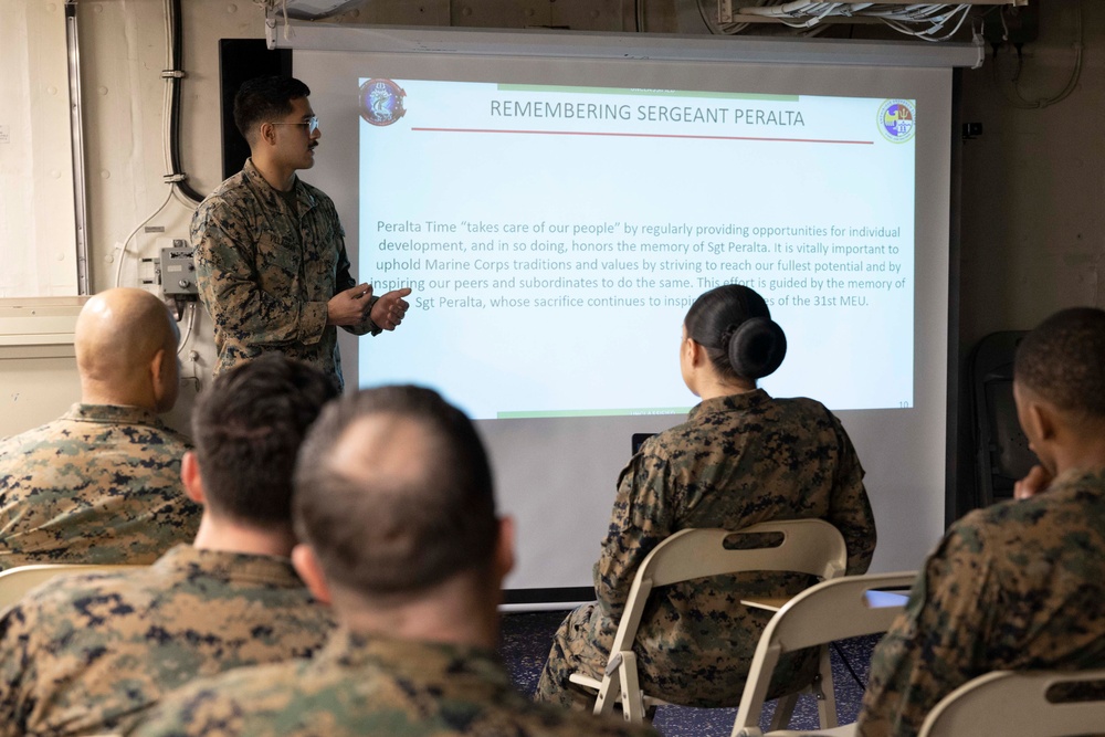 31st MEU plans to implement Sergeant Peralta Time