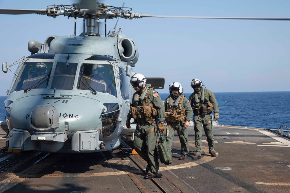 Carrier Air Wing Group 8 Visits USS Normandy