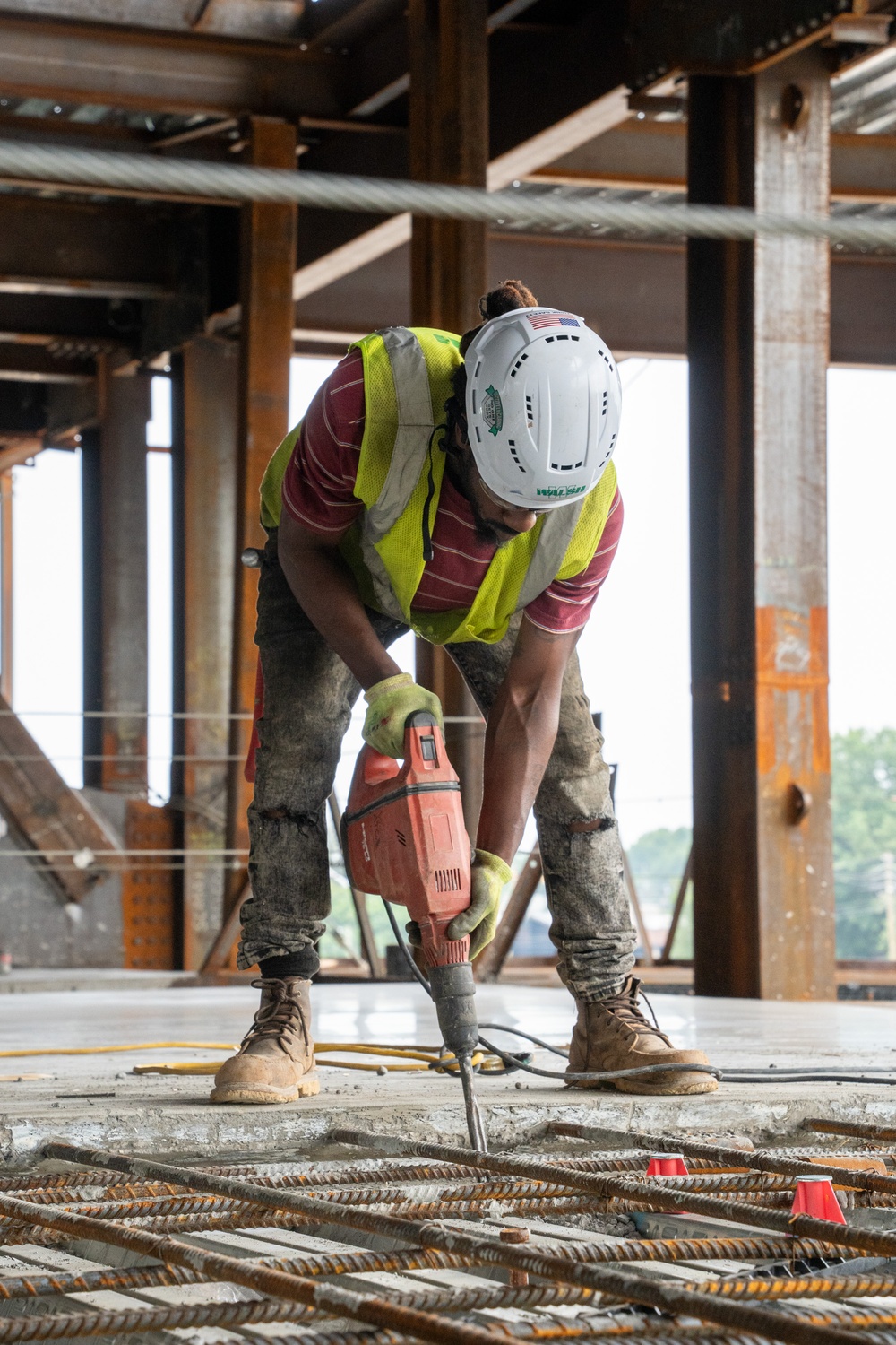 Construction continues on the site of the Louisville VA Medical Center Aug. 2