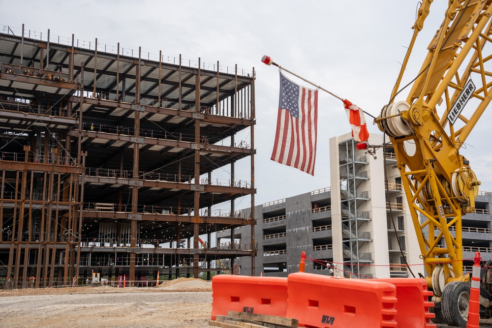 Construction continues on the site of the Louisville VA Medical Center Aug. 2