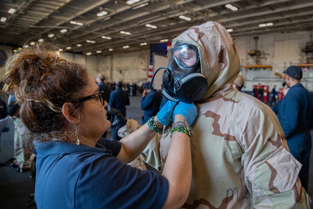 CBR Equipment Fit Test Aboard CVN 73