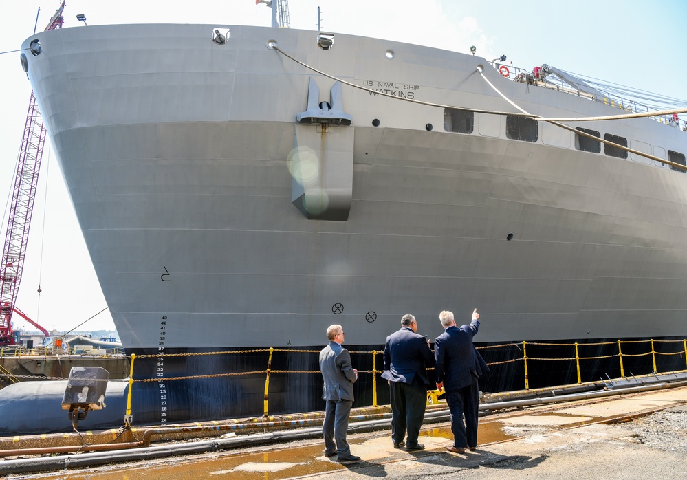 Secretary of the Navy Carlos Del Toro tours Bayonne Dry Dock (BDD)