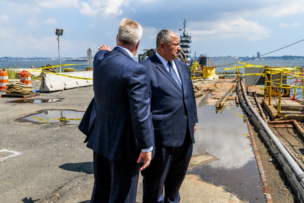 Secretary of the Navy Carlos Del Toro tours Bayonne Dry Dock (BDD)