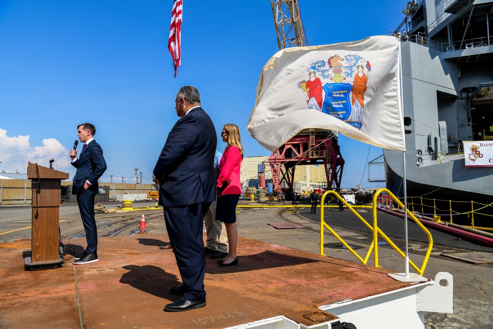 Secretary of the Navy Carlos Del Toro tours Bayonne Dry Dock (BDD)