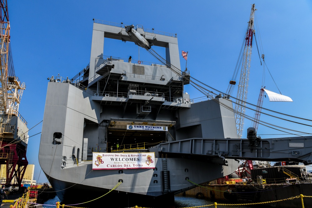 Secretary of the Navy Carlos Del Toro tours Bayonne Dry Dock (BDD)