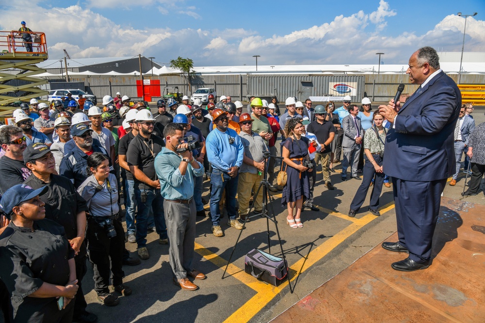 Secretary of the Navy Carlos Del Toro tours Bayonne Dry Dock (BDD)