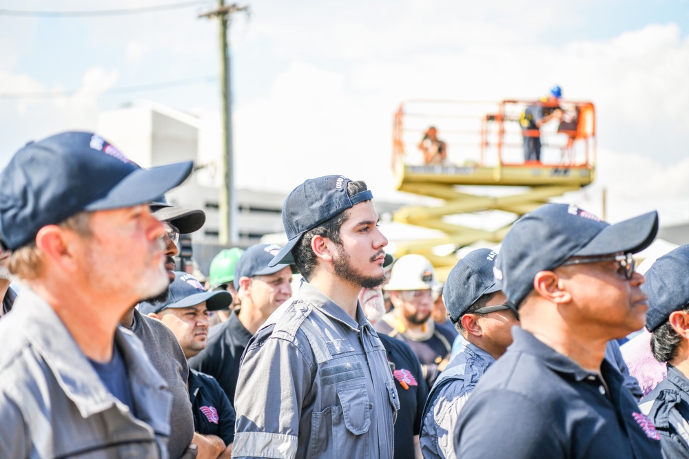 Secretary of the Navy Carlos Del Toro tours Bayonne Dry Dock (BDD)