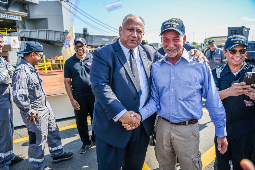 Secretary of the Navy Carlos Del Toro tours Bayonne Dry Dock (BDD)