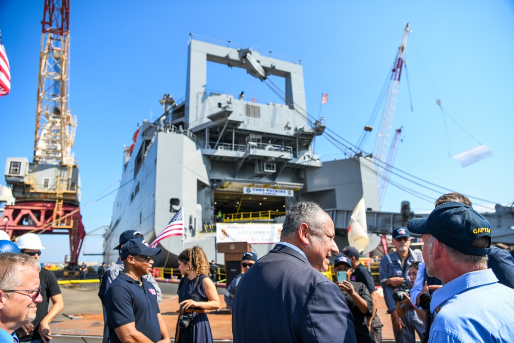 Secretary of the Navy Carlos Del Toro tours Bayonne Dry Dock (BDD)