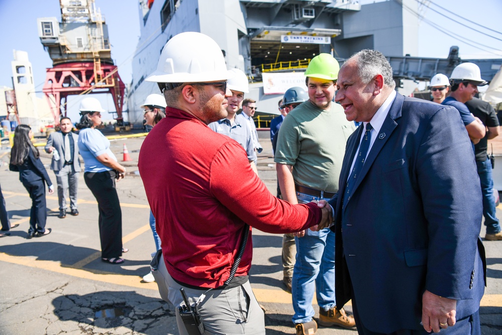 Secretary of the Navy Carlos Del Toro tours Bayonne Dry Dock (BDD)