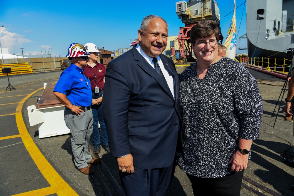 Secretary of the Navy Carlos Del Toro tours Bayonne Dry Dock (BDD)