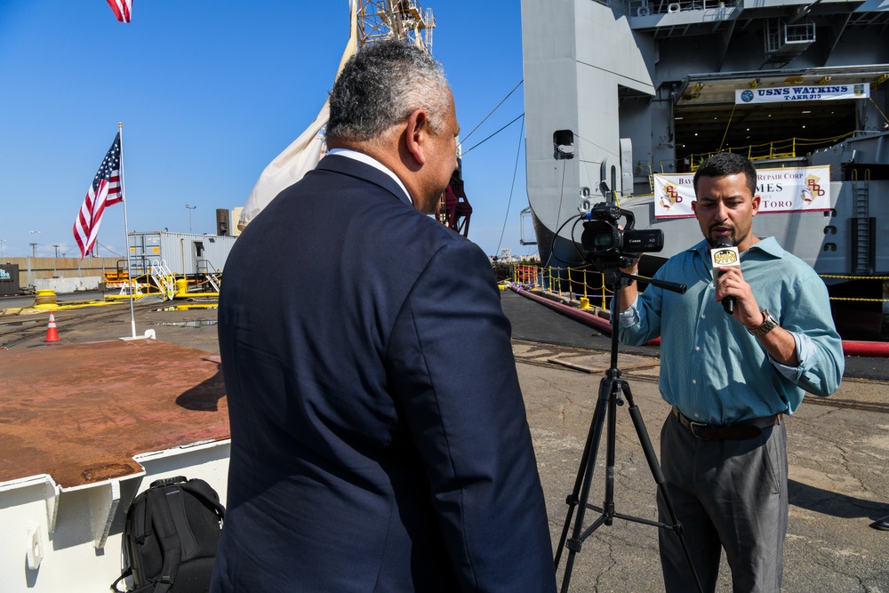 Secretary of the Navy Carlos Del Toro tours Bayonne Dry Dock (BDD)