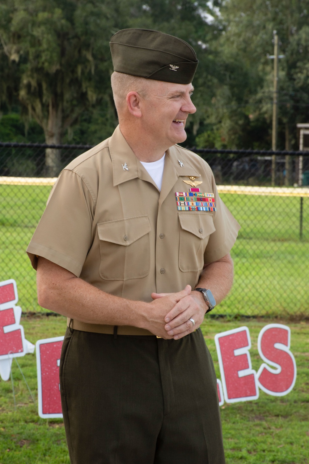 MCAS Beaufort Leadership Welcome Students Back to School