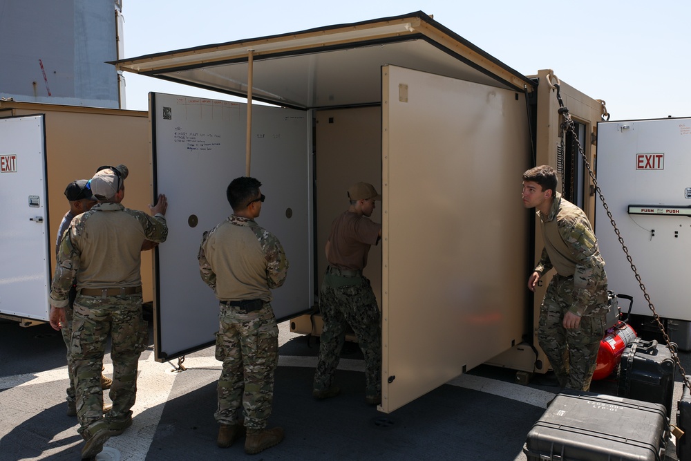 Navy EOD Sailors Operate from USS Gunston Hall During LSE 2023