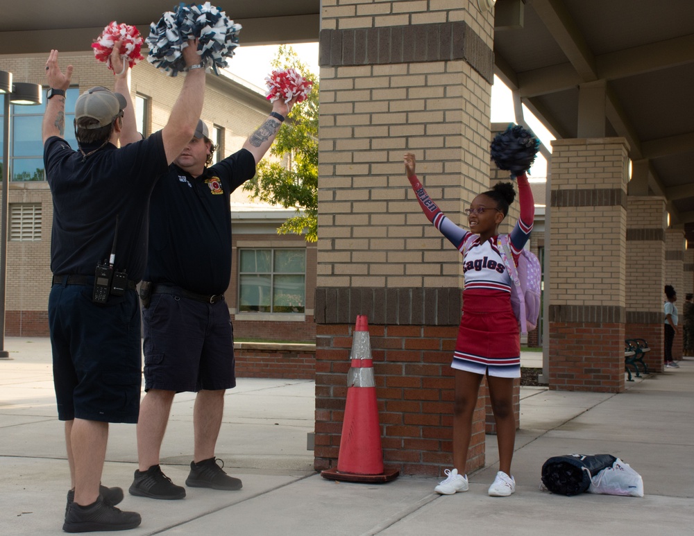 MCAS Beaufort Leadership Welcome Students Back to School