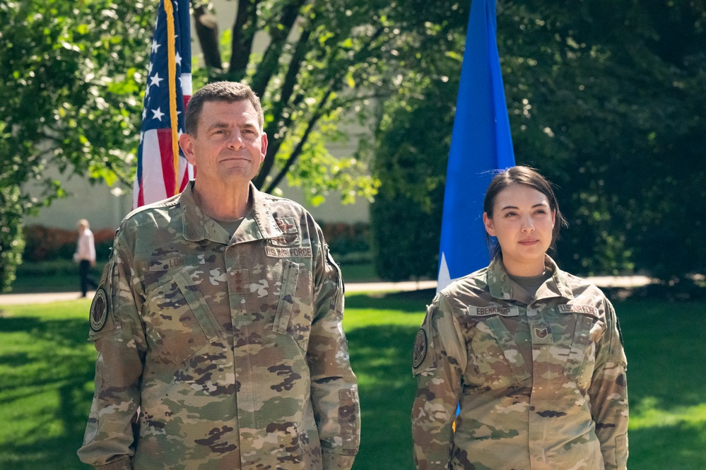 ANG Top Leader Promotes Staff Member to SNCO
