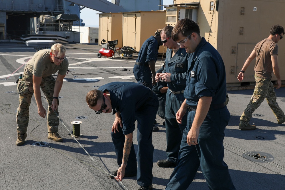 Navy EOD Sailors Operate from USS Gunston Hall During LSE 2023