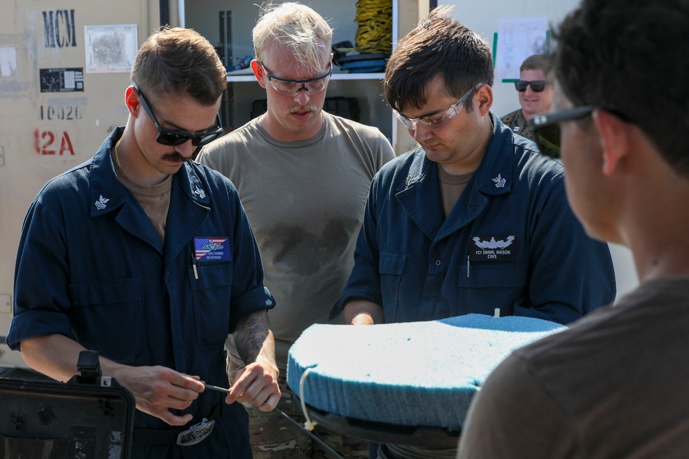 Navy EOD Sailors Operate from USS Gunston Hall During LSE 2023