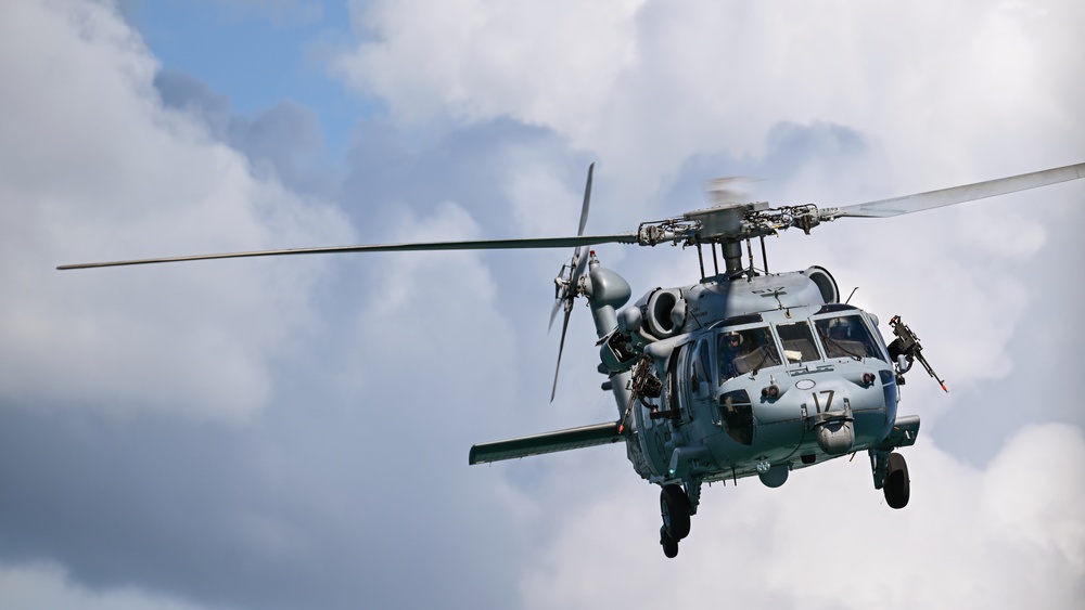 U.S. Navy MH-60S Seahawk's Conduct Search and Rescue (SAR) Training