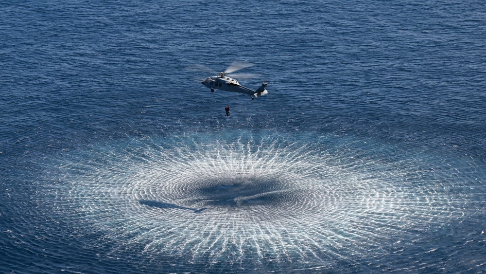 U.S. Navy MH-60S Seahawk's Conduct Search and Rescue (SAR) Training