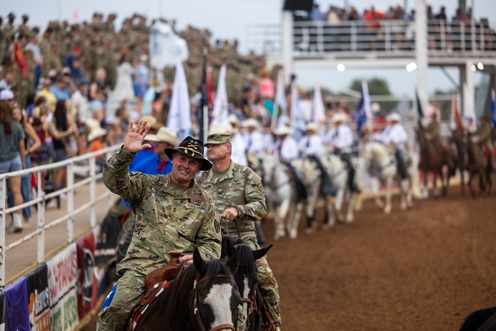 Swearing-in of future service members takes center stage at Lawton Rangers Rodeo