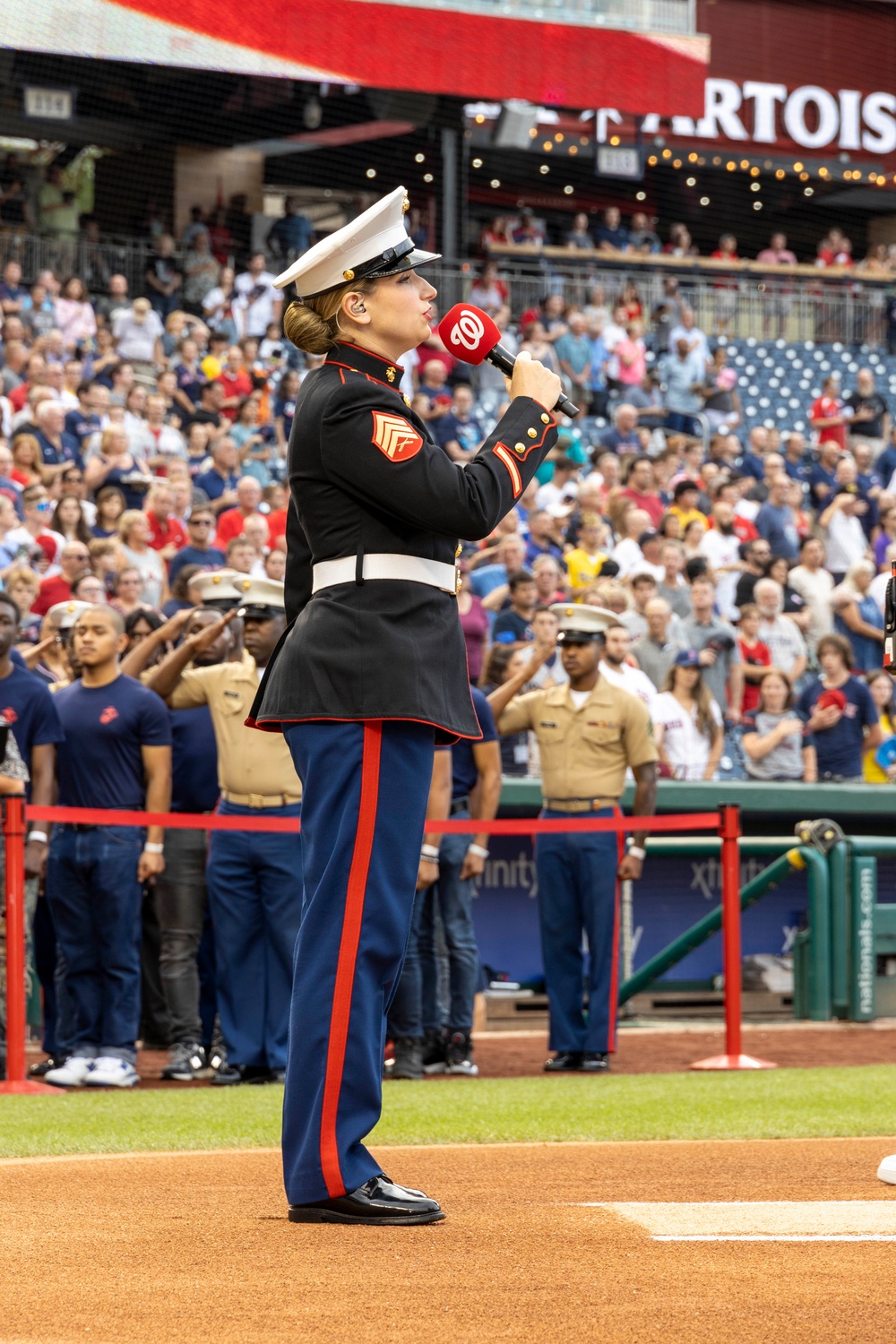 Marines Participate in 2023 Marine Night at the Ballpark