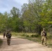 Soldiers with the 1431st Engineer Company set up a concertina wire obstacle during Exercise Northern Strike 2023