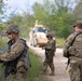 Soldiers with the 1431st Engineer Company set up a concertina wire obstacle during Exercise Northern Strike 2023