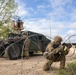 Soldiers with the 1431st Engineer Company set up a concertina wire obstacle during Exercise Northern Strike 2023