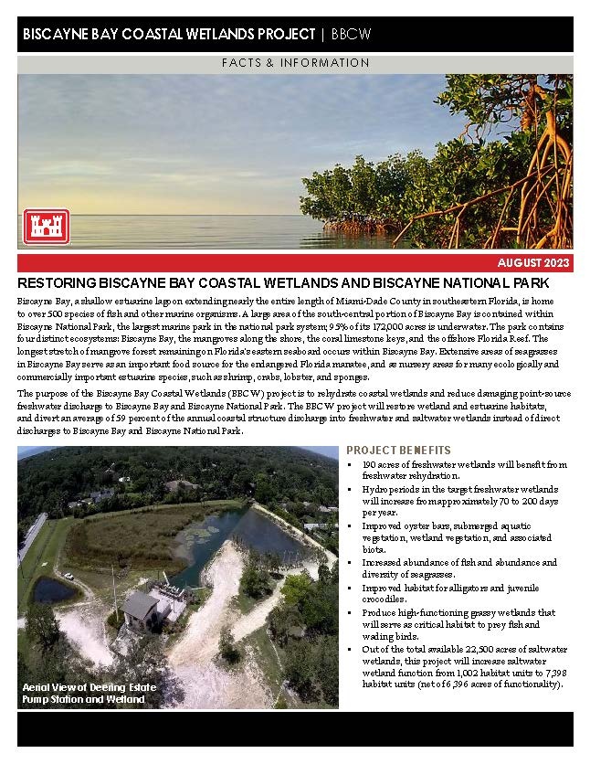 Biscayne Bay Coastal Wetlands Project| Fact Sheet 1