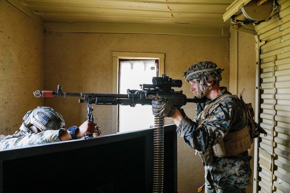 U.S. Marines and British army soldiers Conduct Urban Warfare Training during Northern Strike 2023