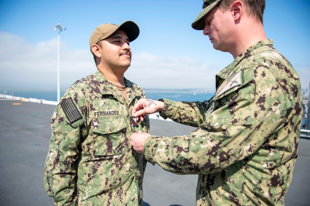 Boxer DMAP Sailor Promotes To Petty Officer Second Class