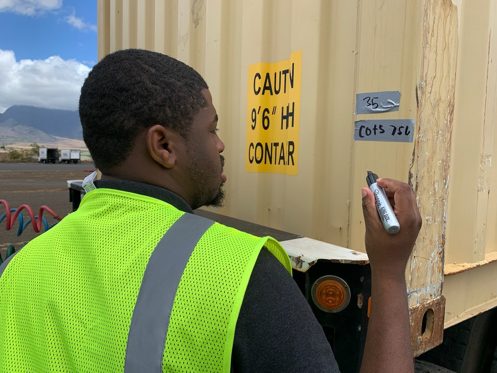 FEMA Supplies Arrive to Hawaii Staging Area