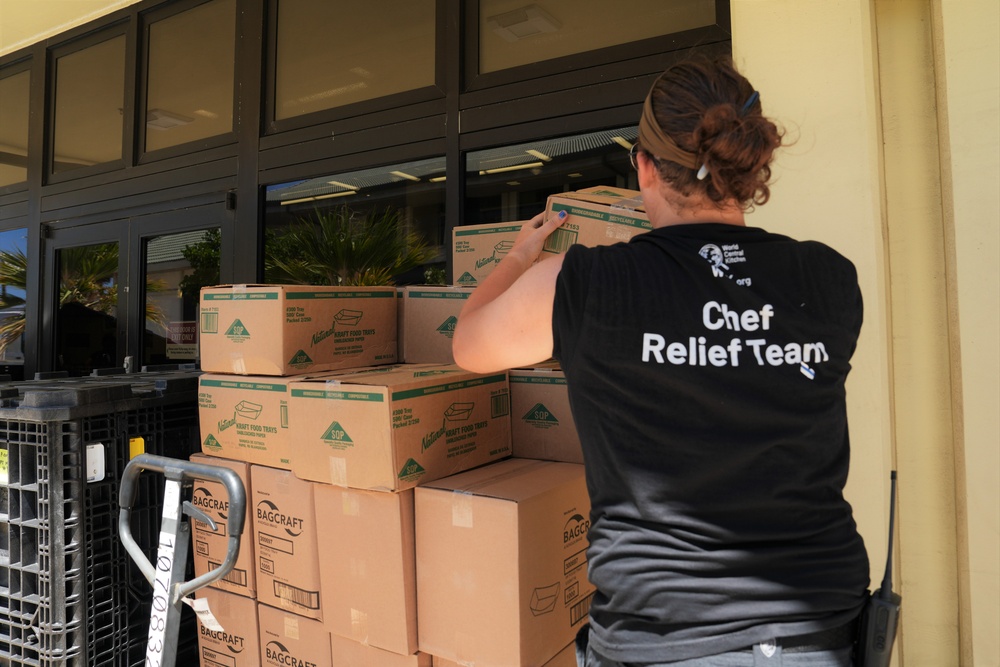 FEMA Supplies Arrive to Hawaii Staging Area