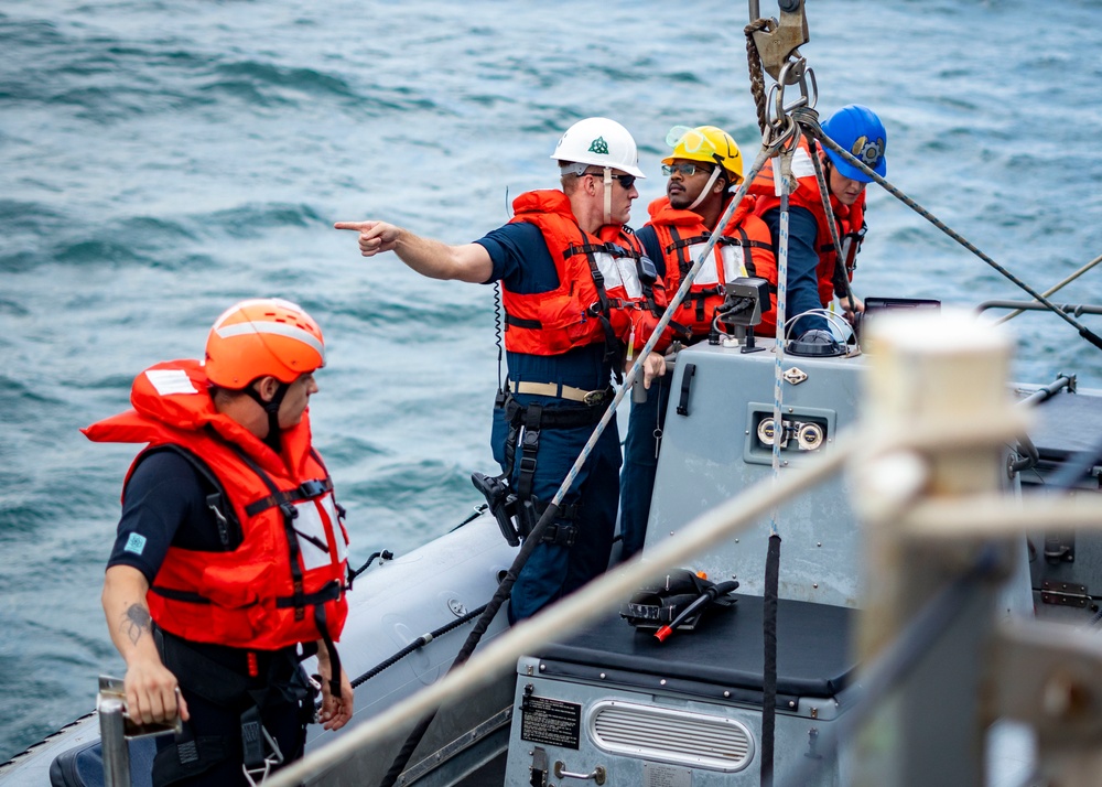 USS Porter Conducts Boat Operations