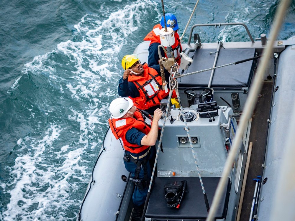 USS Porter Conducts Boat Operations